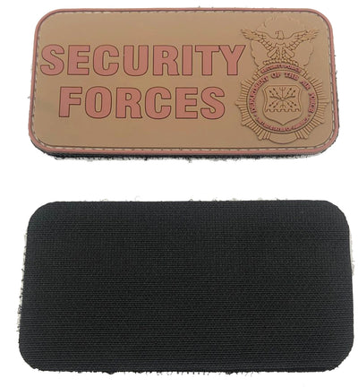 Security Forces Rectangle Gear - Brown PVC Patch